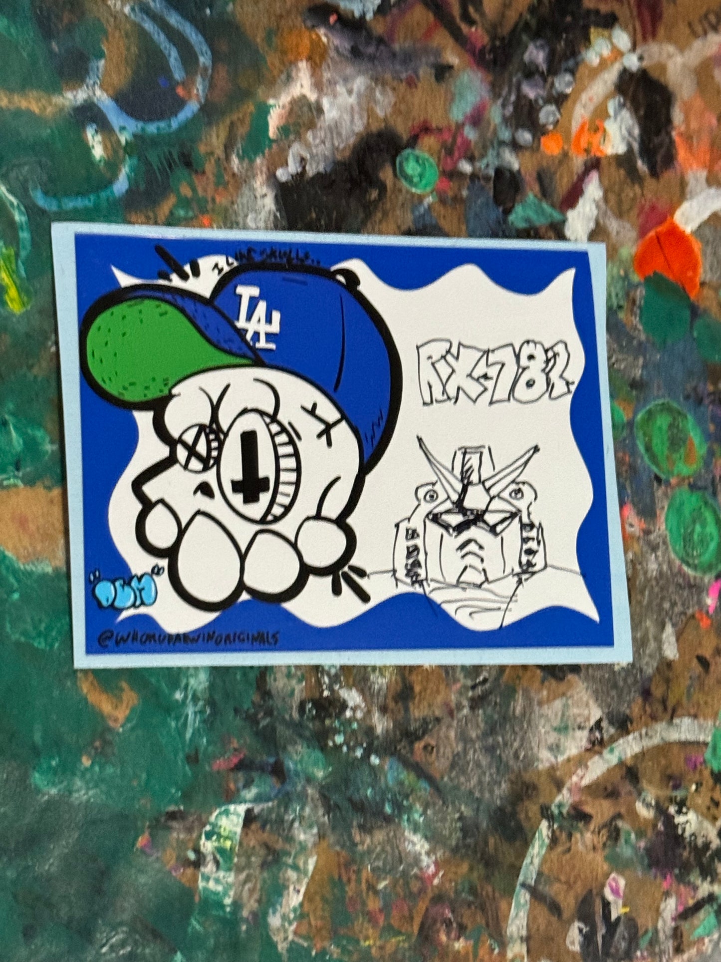 LA Skull Eggshell sticker pack