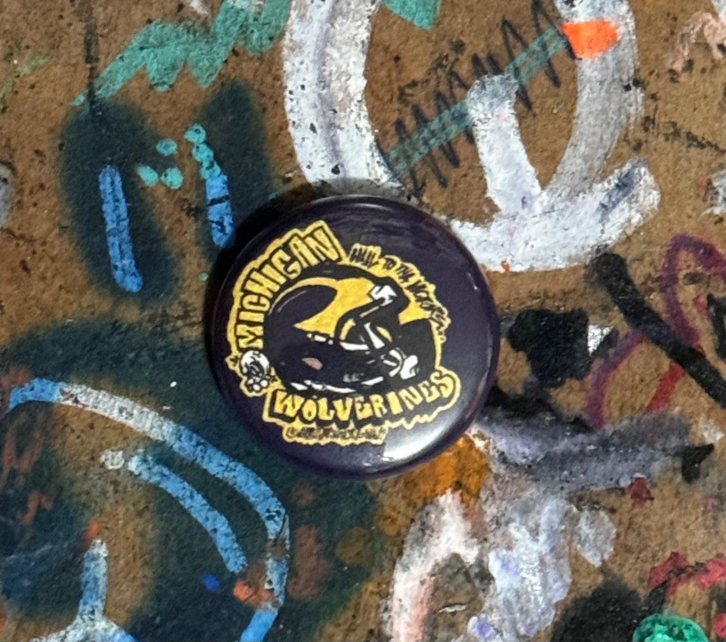 Michigan 1” pin and 2”sticker