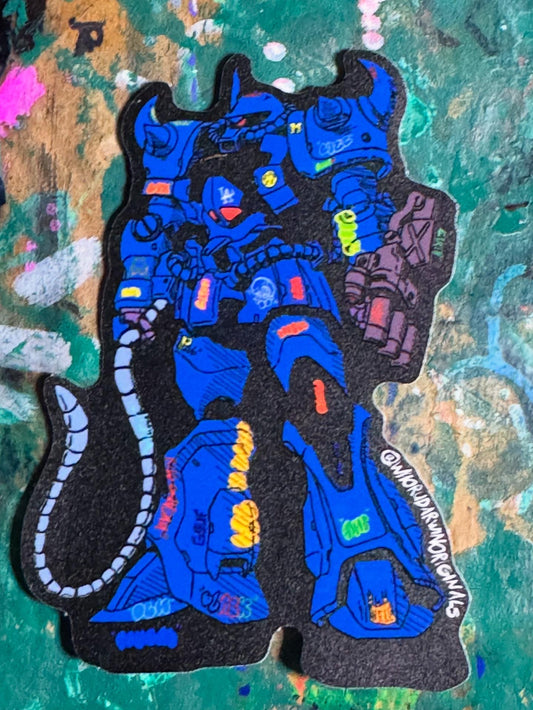 4” BLUE BOOTLEG GUNDAM  STICKER