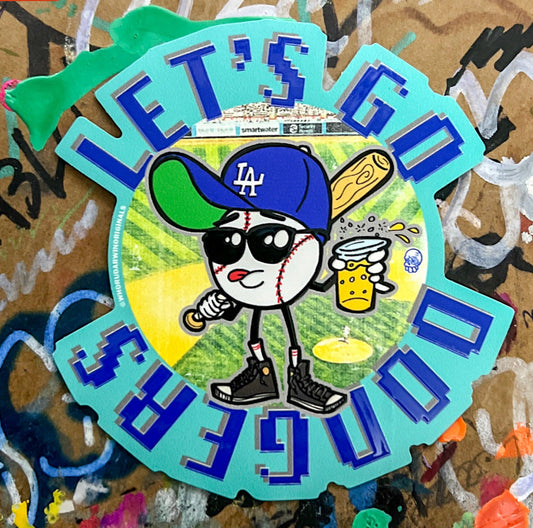 4” Let’s go Doyers baseball due sticker