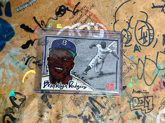 Jackie Robinson baseball card sticker