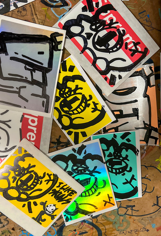 Hand drawn eggshell slaps